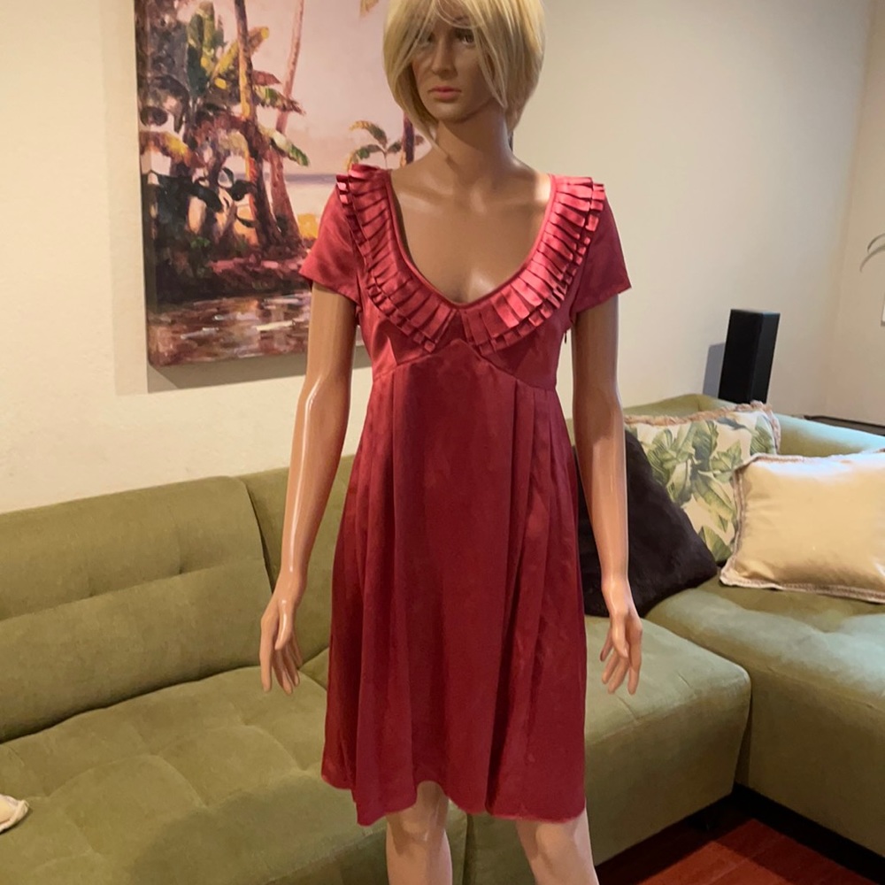 Susana Monaco 100% silk mauve dress